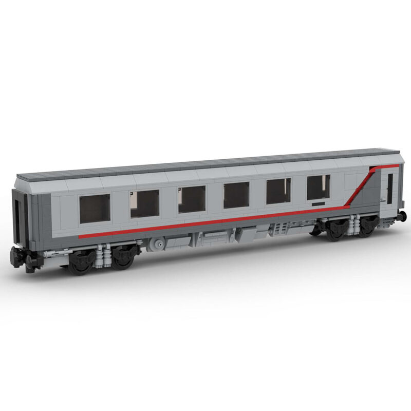 MOC-67867-6wide-Static-Edition-Schlafwagen-RZD-ohne-bedruckte-Teile-und-Figuren