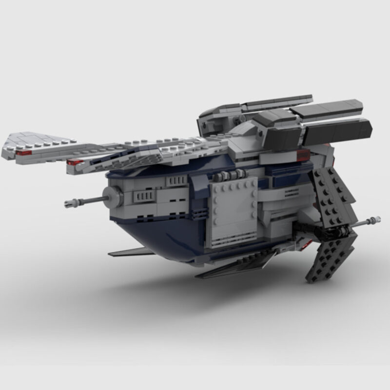 MOC-88381-Clone-Police-Gunship-Raumschiff-Klemmbausteine-3