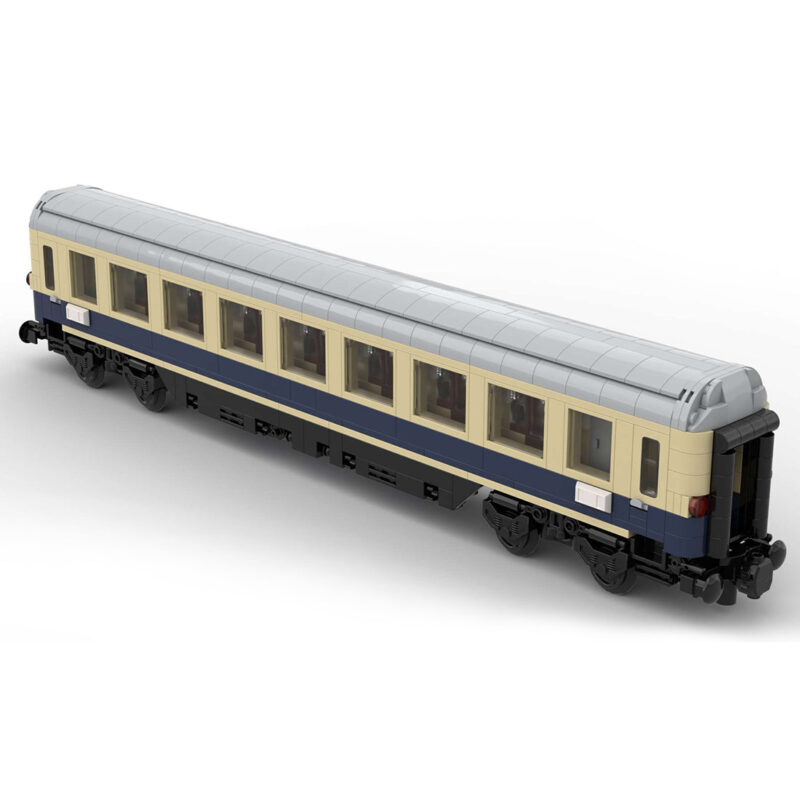 MOC-99252-6wide-Static-Edition-Rheinpfeil-1963-Personenwagen-1_-Klasse-ohne-bedruckte-Bauteile-und-Blockfiguren-5