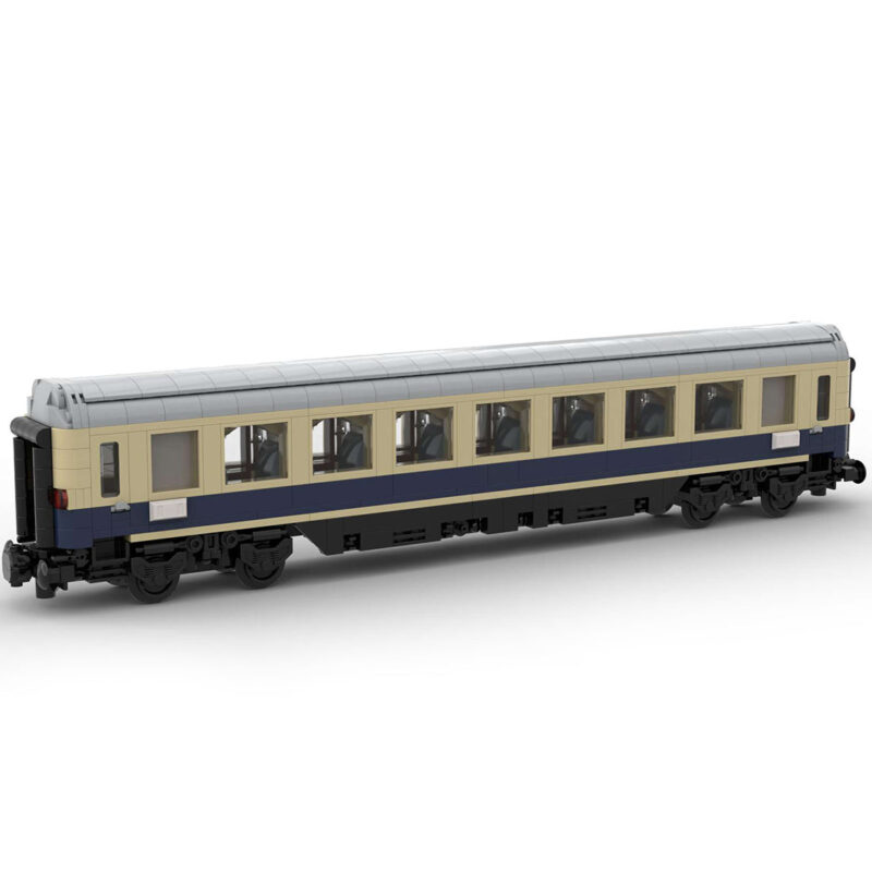 MOC-99252-6wide-Static-Edition-Rheinpfeil-1963-Personenwagen-1_-Klasse-ohne-bedruckte-Bauteile-und-Blockfiguren