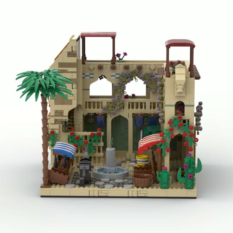 Middle-East-Desert-Street-Scene-Small-Market-Building-Blocks-Set-Model-2