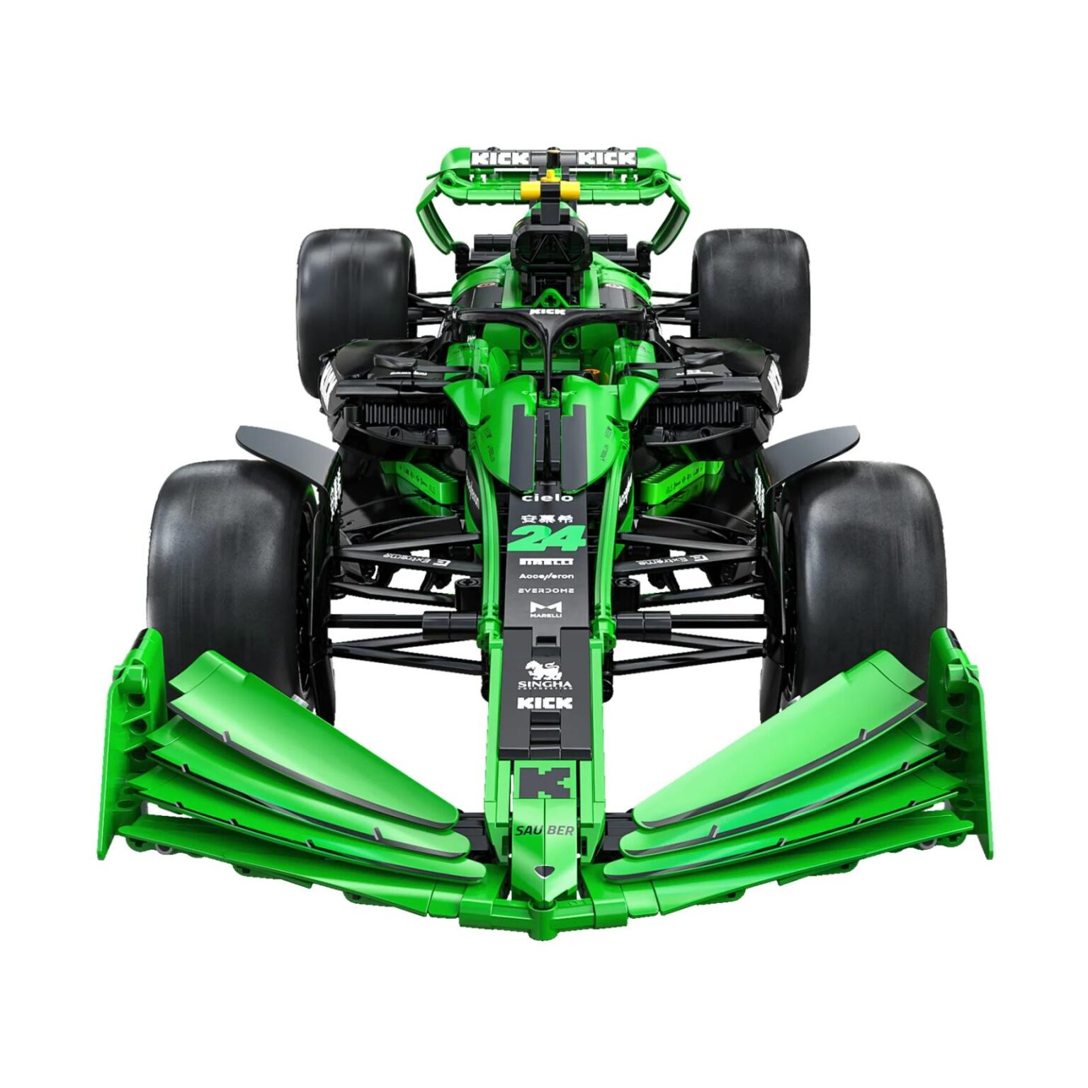 JAMARA 402861 CADA Kick Sauber F1® Team C44-2024 1:24 Bricks, speelgoedauto, sportracewagen voor kinderen vanaf 8 jaar, set van klembouwstenen, cadeau- idee voor kinderen, detailgetrouw