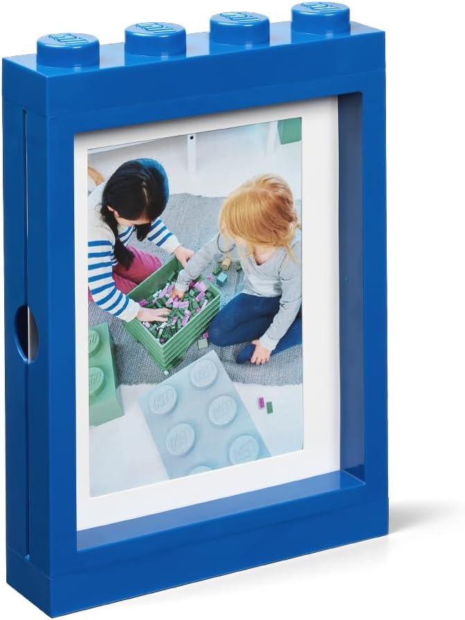 Lego Bilderrahmen blau