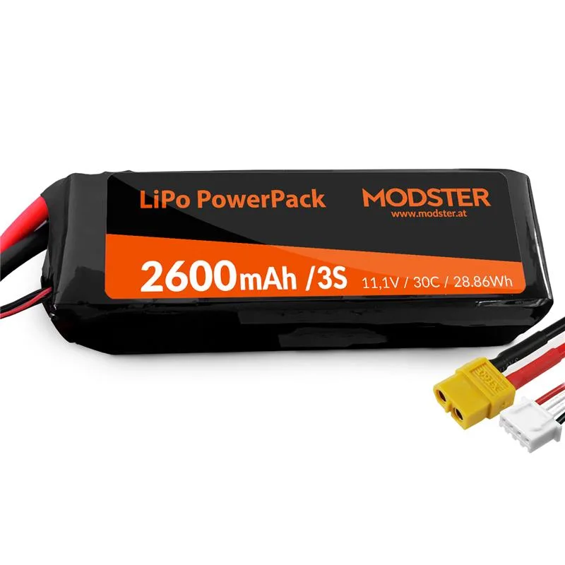 266102_LiPo_Pack_3S_111V_2600_mAh_30C_XT60_MODSTER_PowerPack284555