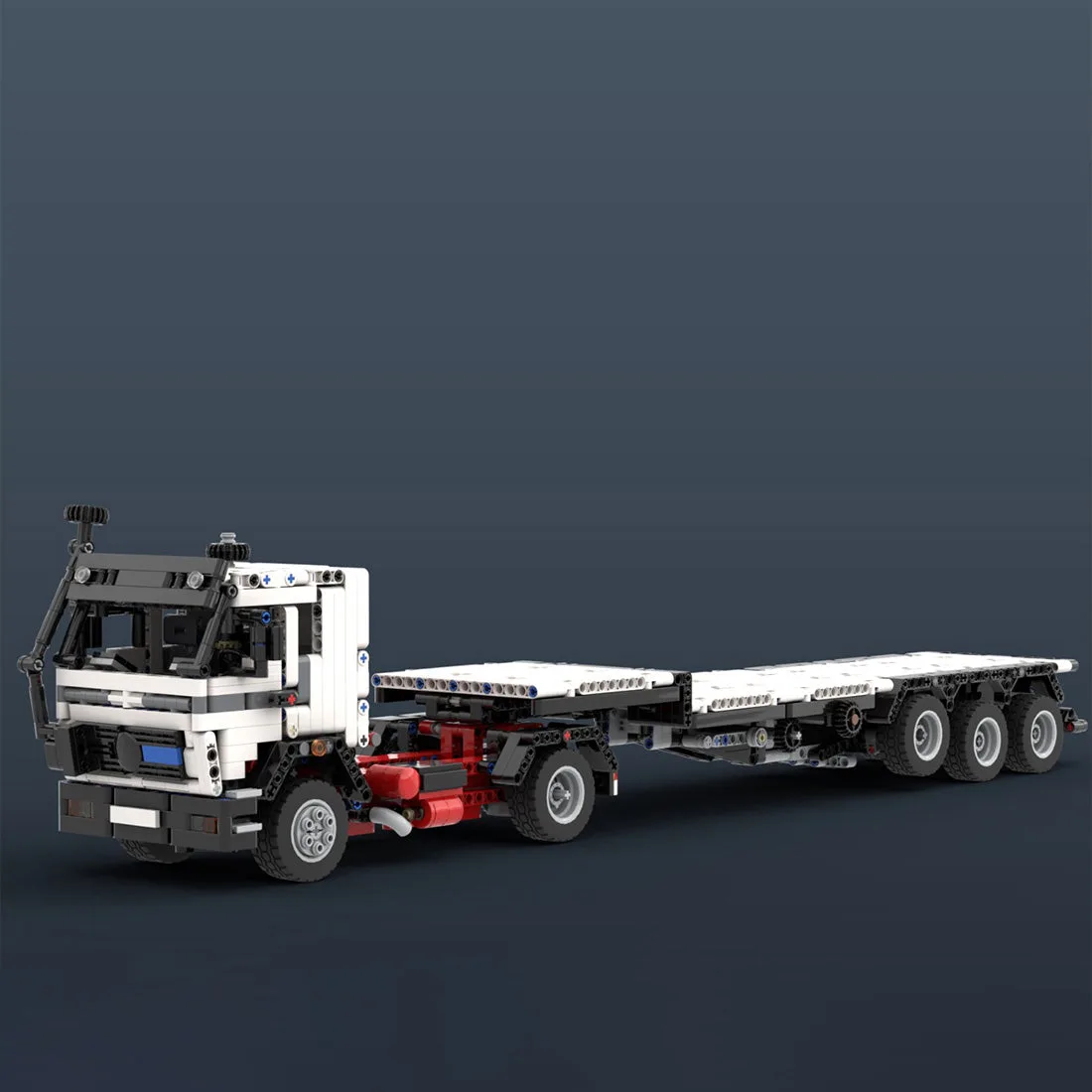 MOC-120708-NG-1632-Tieflader-mit-Kranwagen-Klemmbausteine-2