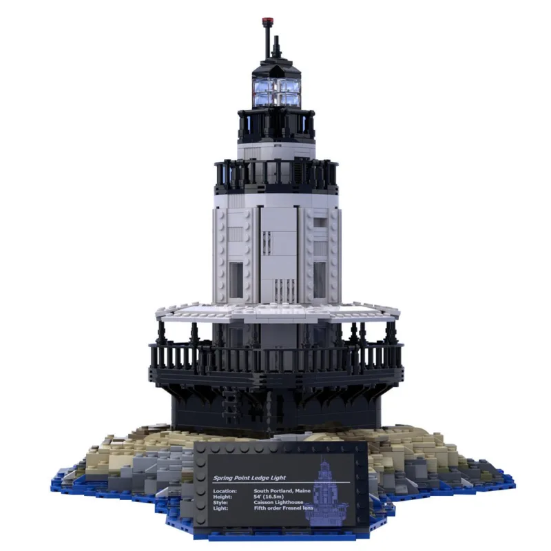 MOC-124429 Spring Point Ledge Lighthouse with base Klemmbausteine