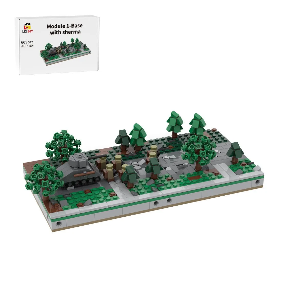 moc-183062-mini-world-war-ii-sand-table-module-1-base-with-sherman-klemmbausteinelesdiyklemmbausteine-682668