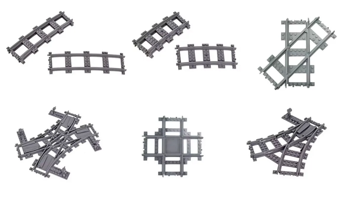 Klemmbaustein Schienen – Gleissysteme, Kurvenradien & Eisenbahn-Wissen