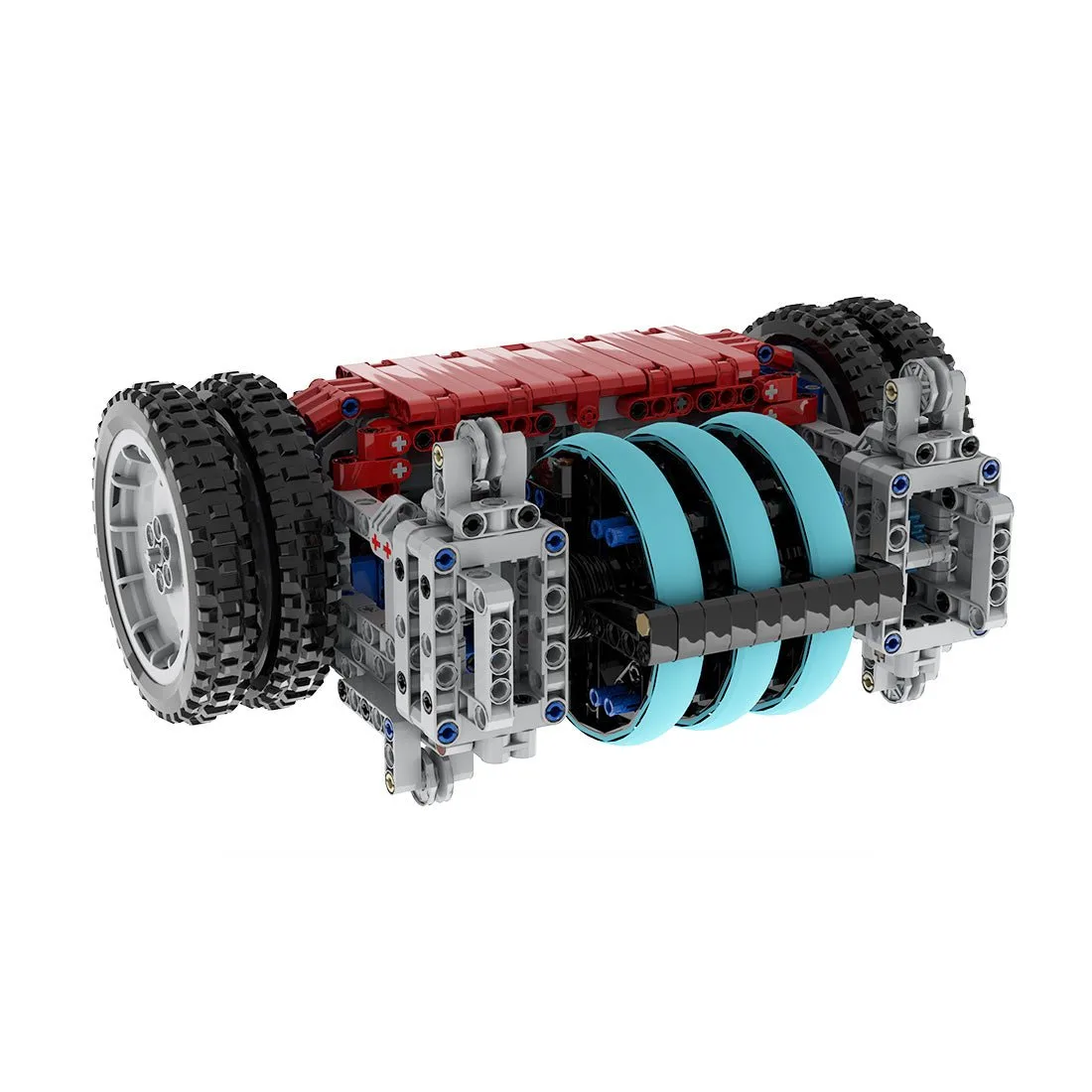 moc-4wd-mechanical-battle-bot-with-gear-drive-and-triple-armor-rings-klemmbausteinelesdiyklemmbausteine-9380799