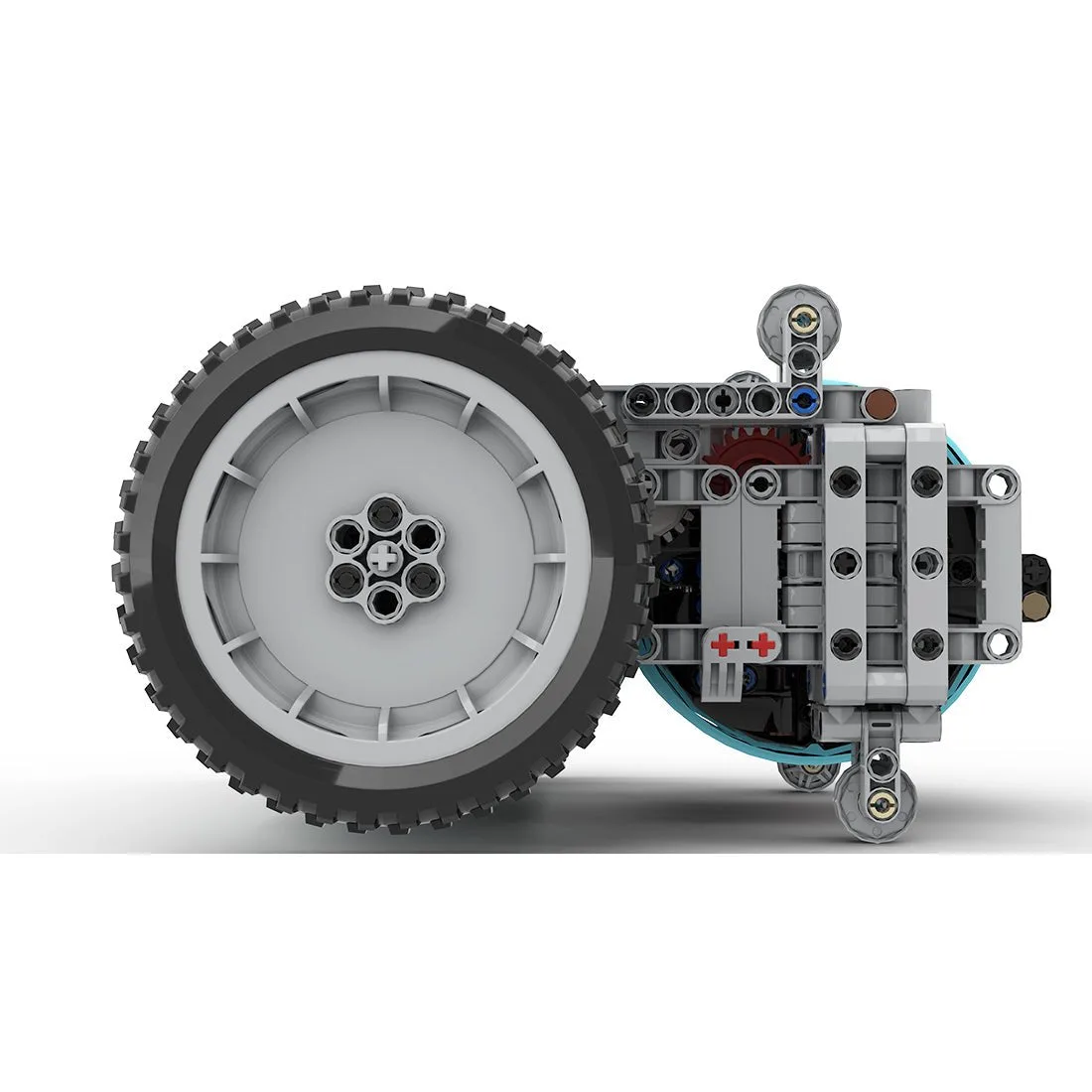moc-4wd-mechanical-battle-bot-with-gear-drive-and-triple-armor-rings-klemmbausteinelesdiyklemmbausteine-3905678