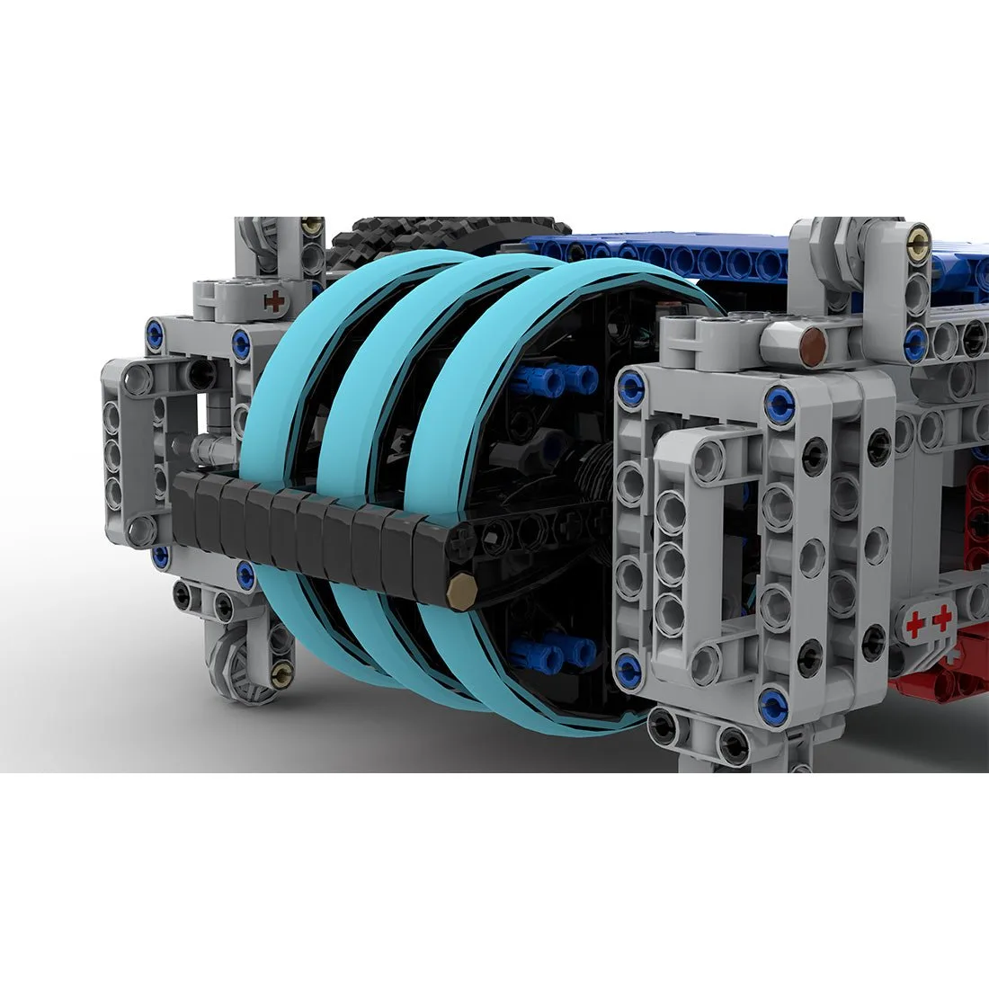 moc-4wd-mechanical-battle-bot-with-gear-drive-and-triple-armor-rings-klemmbausteinelesdiyklemmbausteine-5850757
