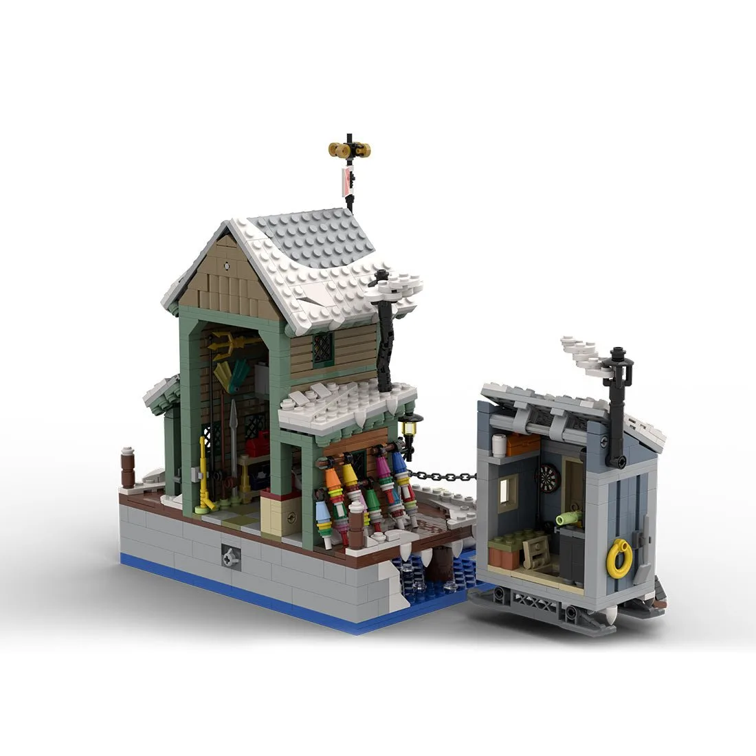 winter-fish-and-supply-building-blocks-setholiday-ice-fishing-shack-with-boat-animals-and-light-bricks-klemmbausteinelesdiyklemmbausteine-5478771