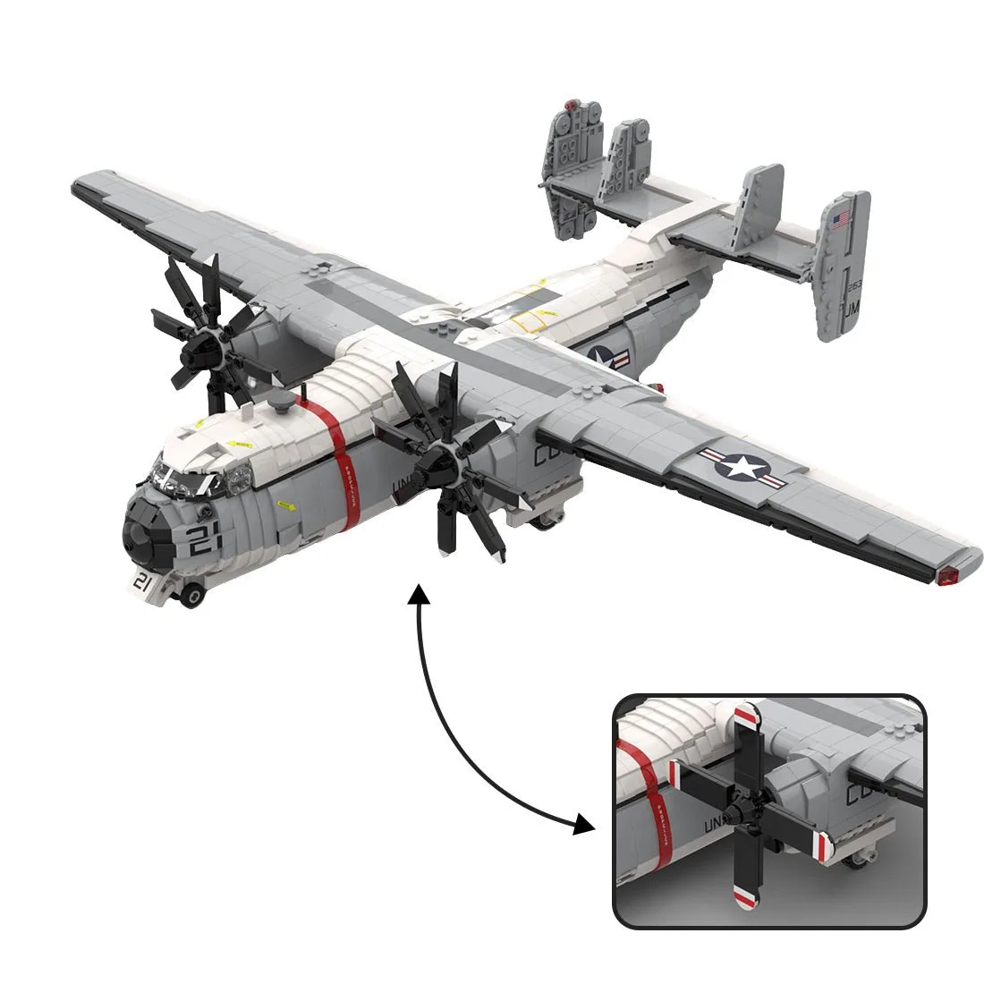 135-scale-us-military-c-2-transport-aircraft-klemmbausteinelesdiyklemmbausteine-8541491