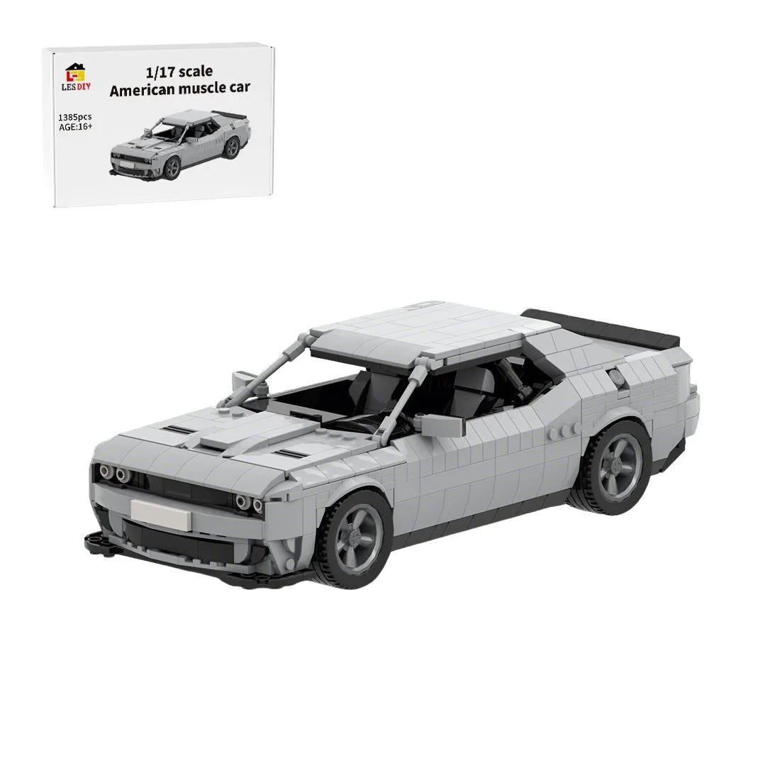 moc-213856-117-scale-dodge-challenger-hellcat-klemmbausteinelesdiyklemmbausteine-2079358