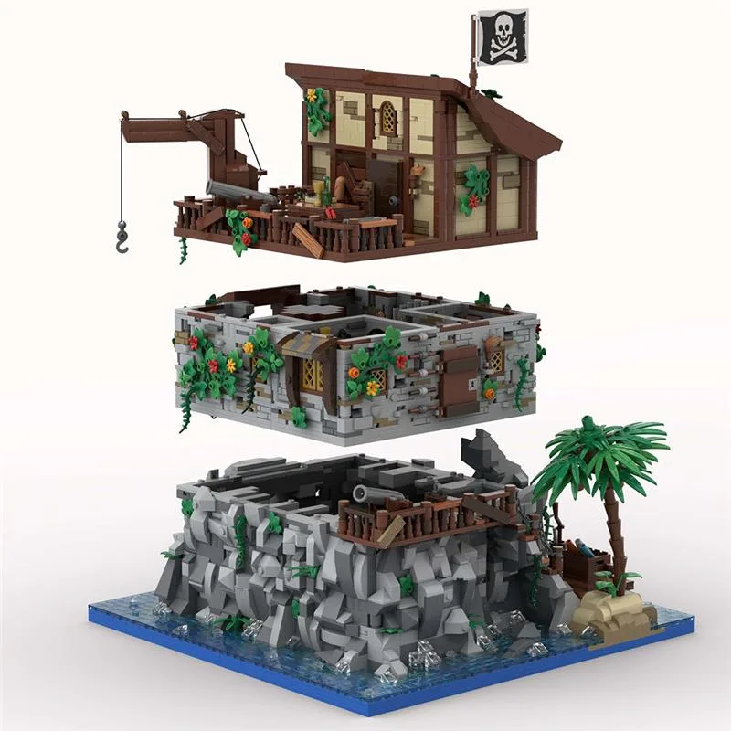 lesdiy-moc-105796-piratenschadelinsel-mit-rotbarts-haus-klemmbausteine-05
