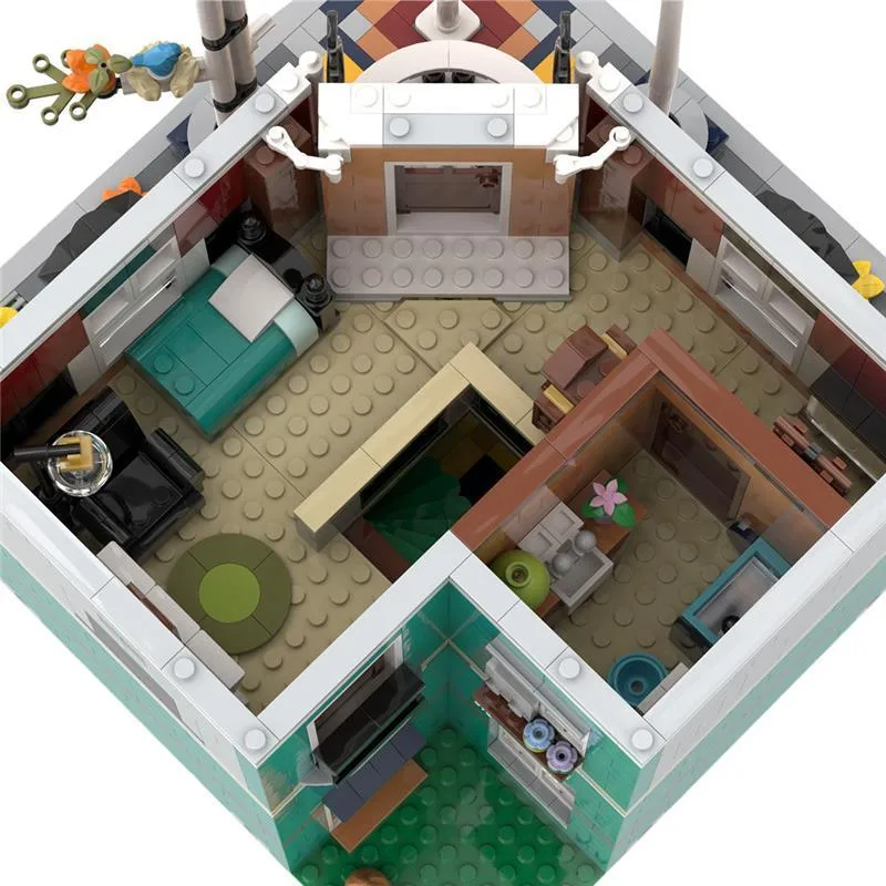MOC-82019-Birch-Books-Apartment-10270-Bookshop-Alternative-Build-Klemmbausteine-5