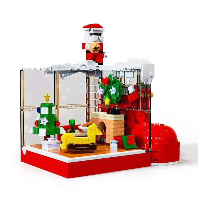 Christmas-Cottage-Pen-Container-Klemmbausteine