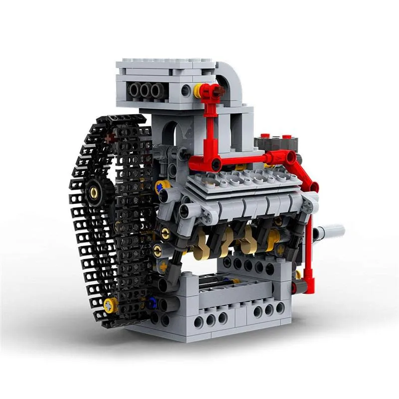 Mini-V8-Engine-Klemmbausteine