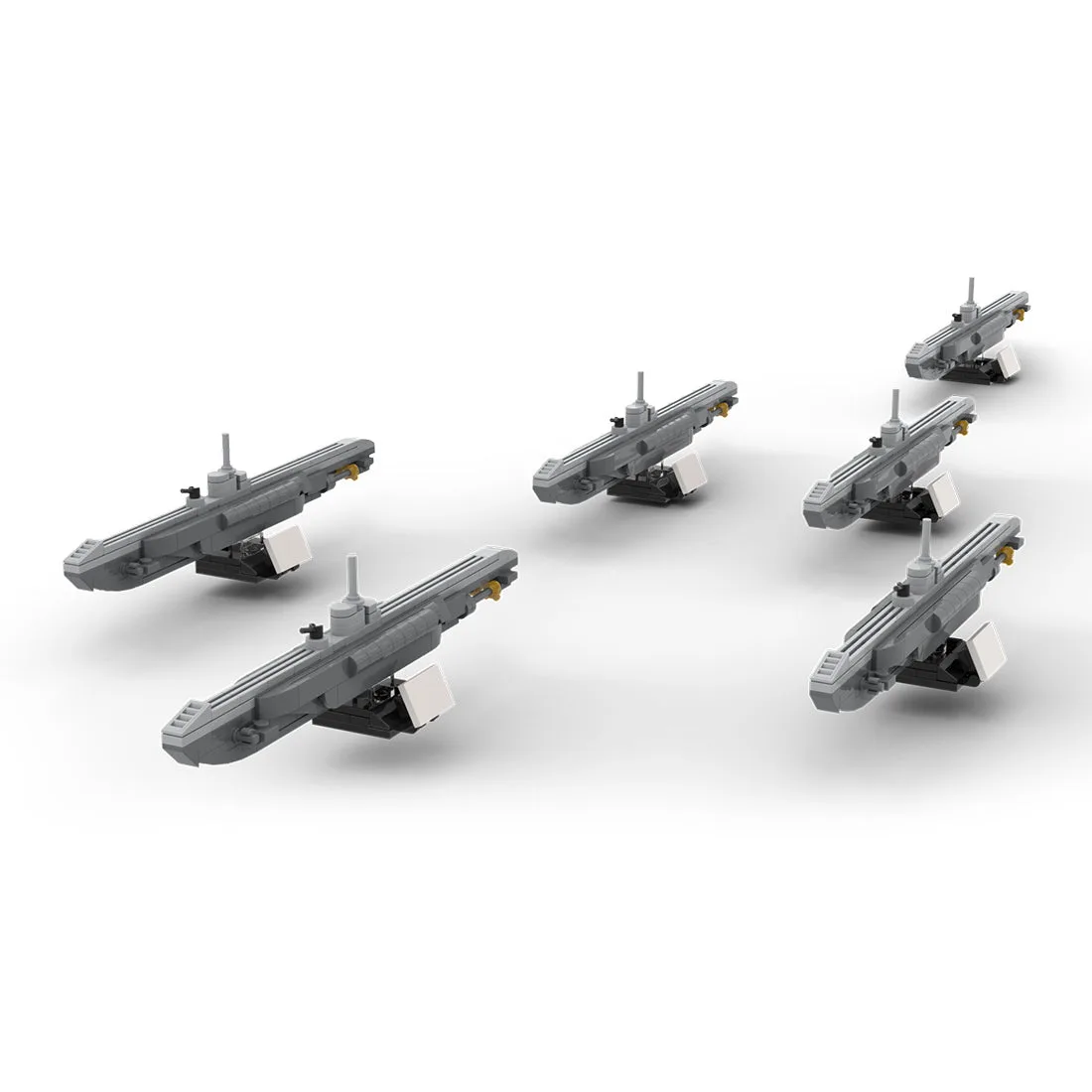 German-Wolfpack-VII-Submarine-Scale-1300-Klemmbausteine-2