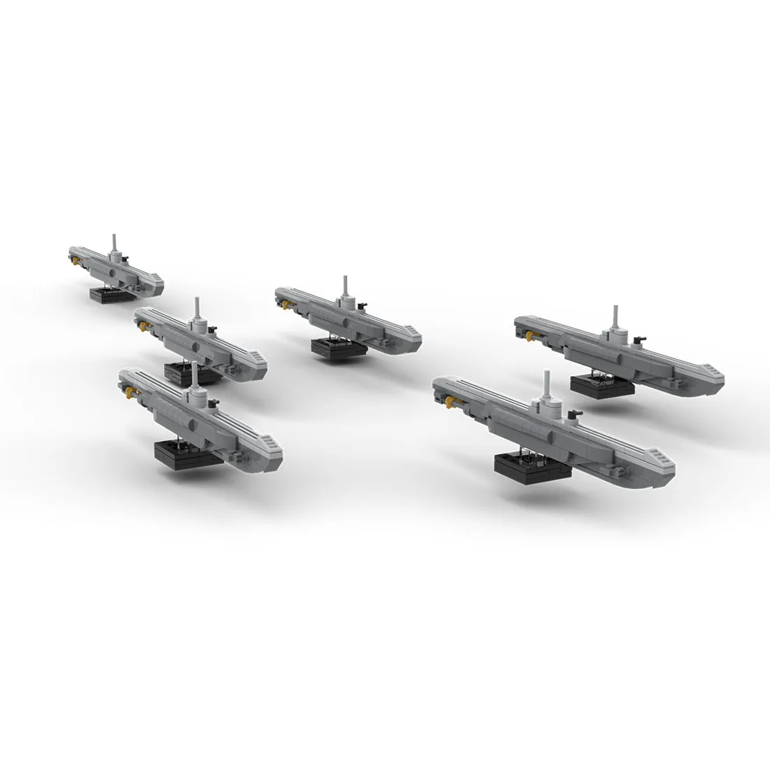 German-Wolfpack-VII-Submarine-Scale-1300-Klemmbausteine-3