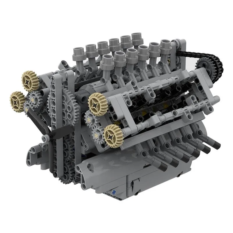 MOC-40128-V12-Motor-mit-Getriebe-Klemmbausteine-2