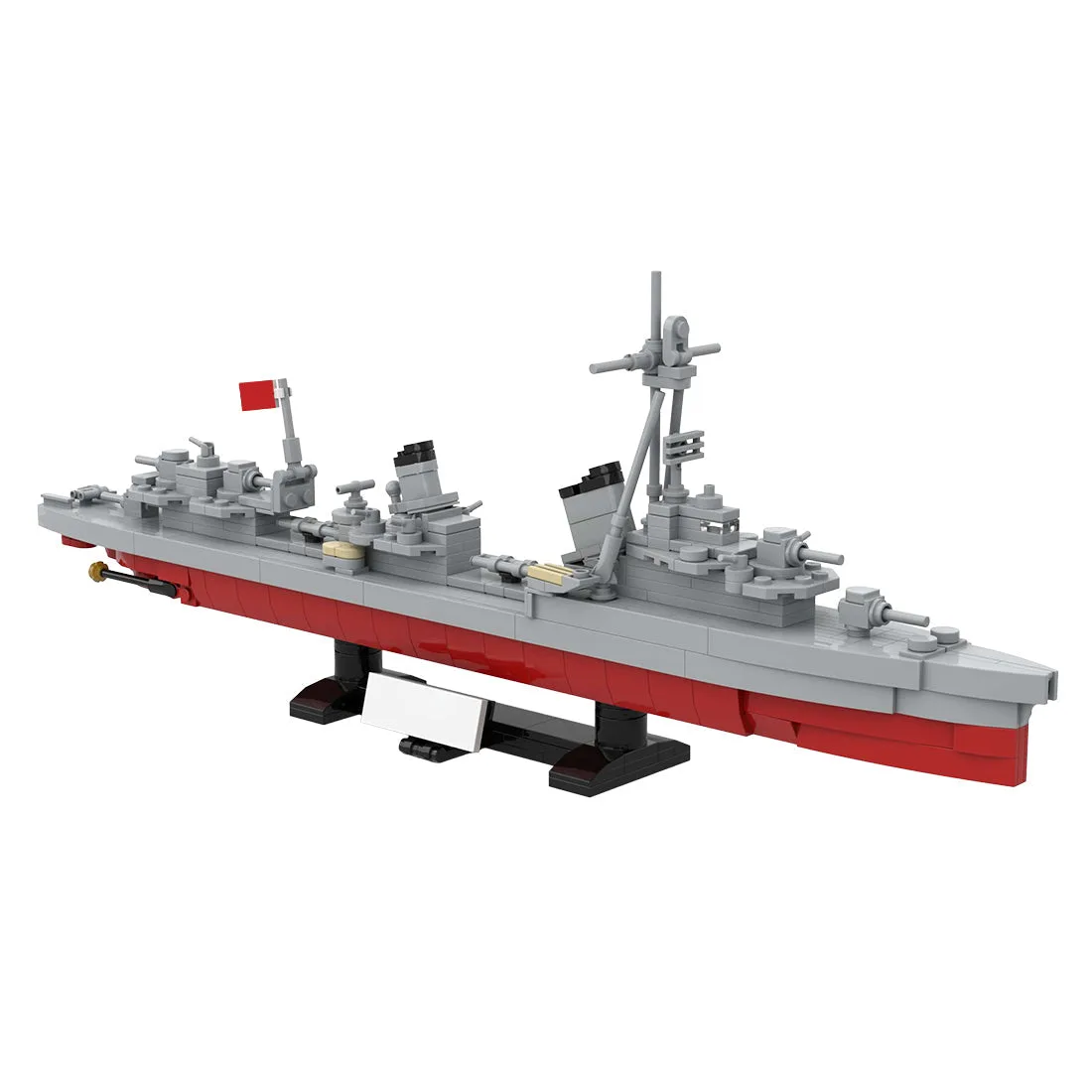 Militarischer-Zerstorer-der-Marine-klemmbausteine