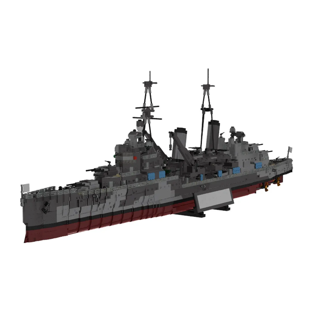 MOC-Large-British-Navy-Cruiser-HMS-Belfast-Klemmbausteine-2