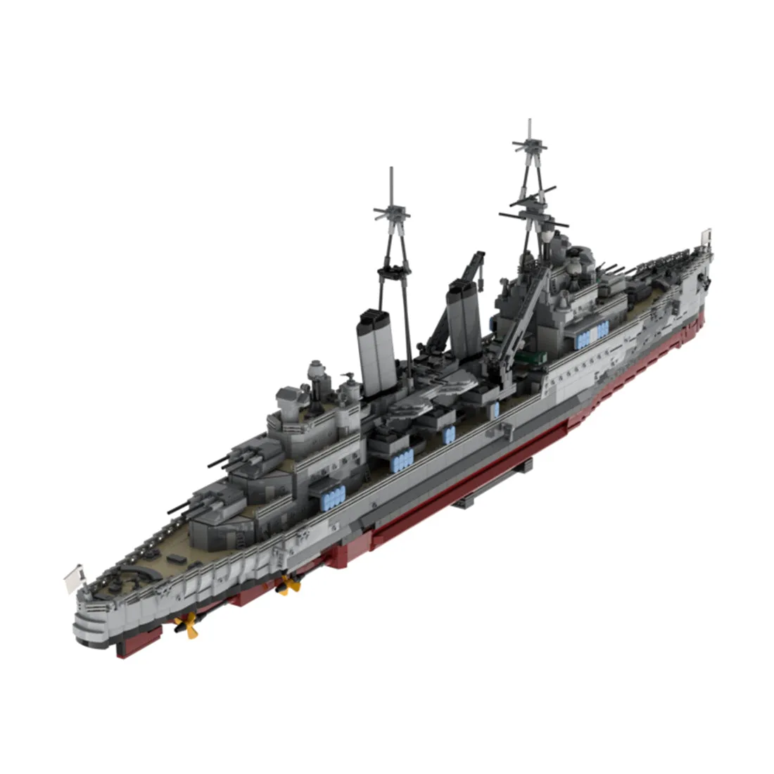 MOC-Large-British-Navy-Cruiser-HMS-Belfast-Klemmbausteine-4