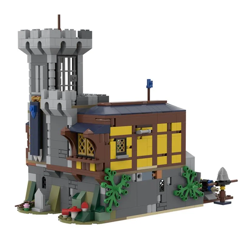 MOC-115655-Mittelalterlicher-schwarzer-Sakerturm-Klemmbausteine