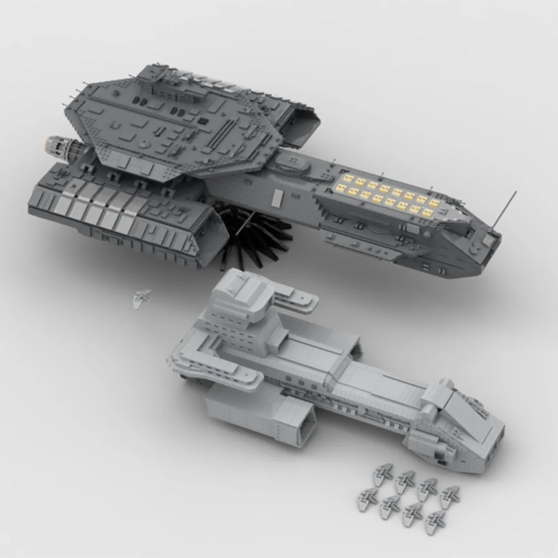 MOC-35381-USS-Daedalus-Sci-Fi-Schlachtschiff-Klemmbausteine-6