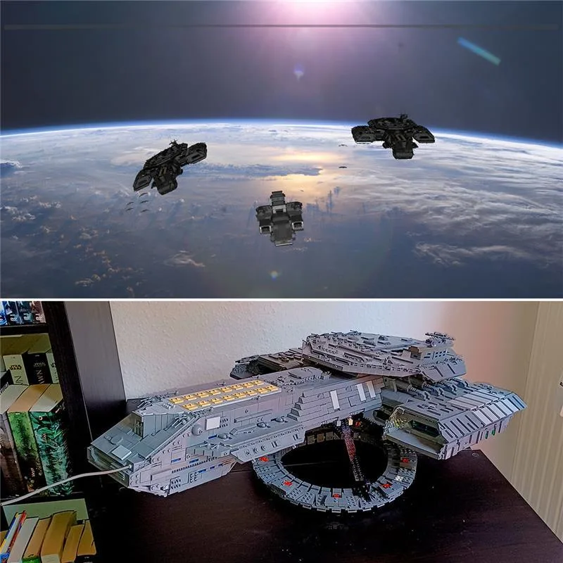 MOC-35381-USS-Daedalus-Sci-Fi-Schlachtschiff-Klemmbausteine-10