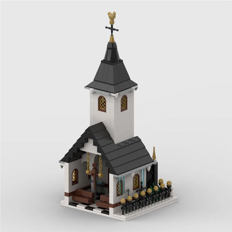 MOC-91182-Winter-Dorf-Kleine-Kirche-2
