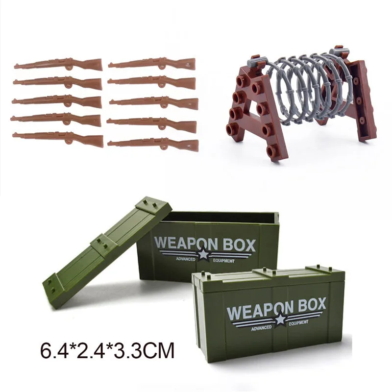 MOC-Militar-Szene-Schlacht-Ruinen-mit-Barrikaden-Waffen-6