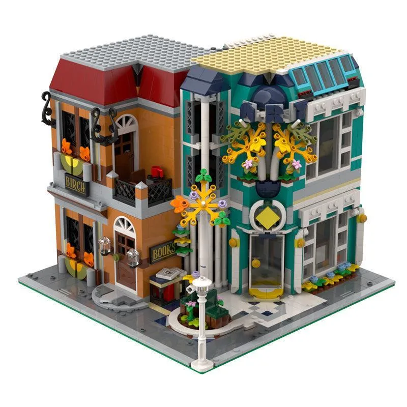 MOC-56446-Birke-Kunst-Antik-Ecke-Kompatibel-mit-10270
